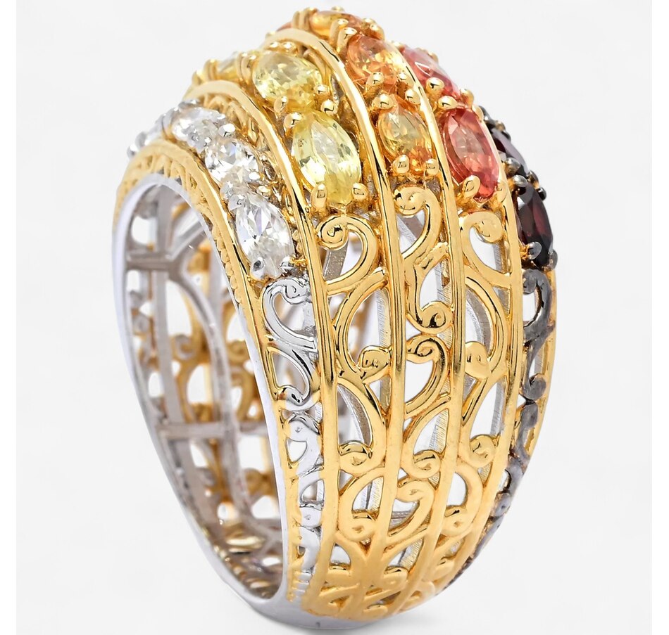 Image 746657_ALTMORE1.jpg, Product 746-657 / Price $349.99, Gems En Vogue Palladium Silver Sapphire, Garnet & White Zircon Sunset Ombre Ring from Gems En Vogue on TSC.ca's Jewellery department