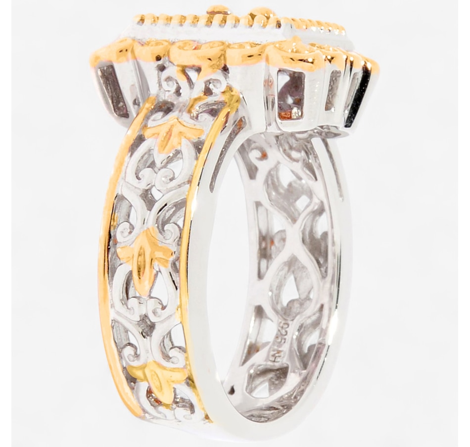 Image 746658_ALTMORE1.jpg, Product 746-658 / Price $249.99, Gems En Vogue Palladium Silver Sapphire Cluster Ring from Gems En Vogue on TSC.ca's Jewellery department