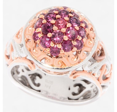 Gems En Vogue Silver Palladium Thai Plum Sapphire Ring
