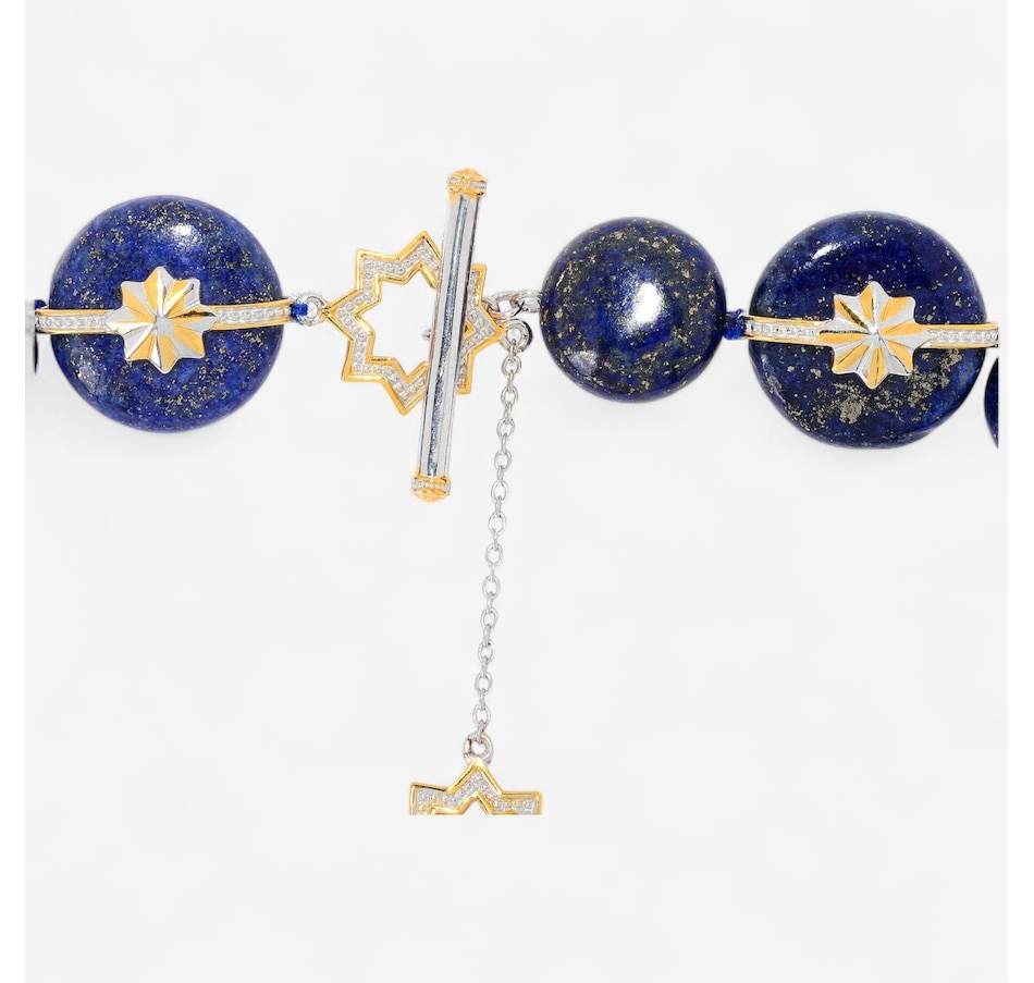 Image 746664_ALTMORE1.jpg, Product 746-664 / Price $399.99, Gems En Vogue Palladium Silver Lapis Disk Bead Necklace from Gems En Vogue on TSC.ca's Jewellery department