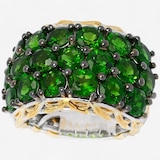 Gems En Vogue Palladium Silver Chrome Diopside Band Ring