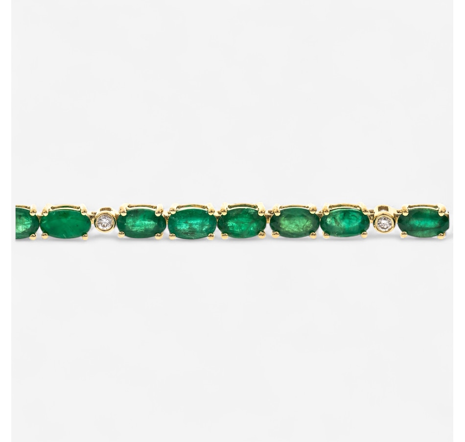 Image 746687_ALTMORE1.jpg, Product 746-687 / Price $2,799.99, 10K Yellow Gold Emerald & Diamond Bracelet from The Vault on TSC.ca's Jewellery department