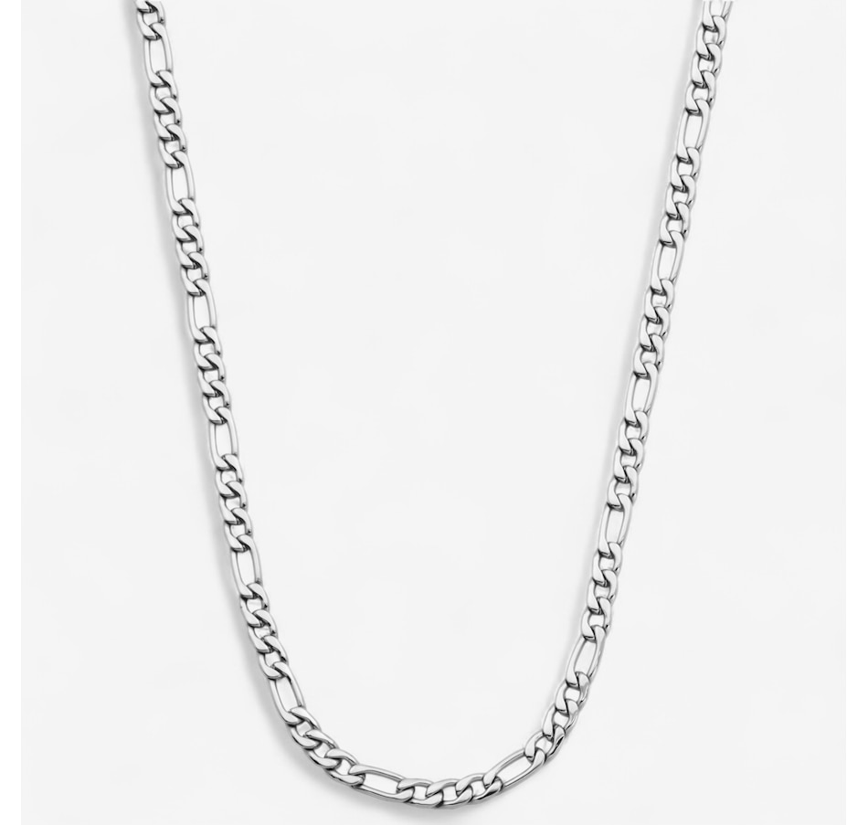 Image 746693_WHT.jpg, Product 746-693 / Price $49.99, Steelx High-Polished 4.5-mm Figaro Chain Necklace 18" from STEELX on TSC.ca's Jewellery department