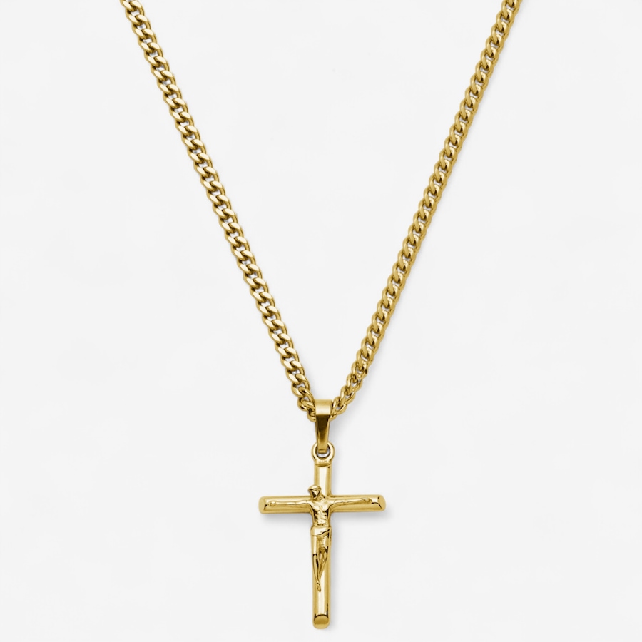 Image 746697_YGP.jpg, Product 746-697 / Price $79.99, Steelx IP Gold Crucifix Cross Pendant Necklace from Steelx on TSC.ca's Jewellery department
