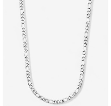 Steelx High Polished 8mm Figaro Chain Necklace 22"