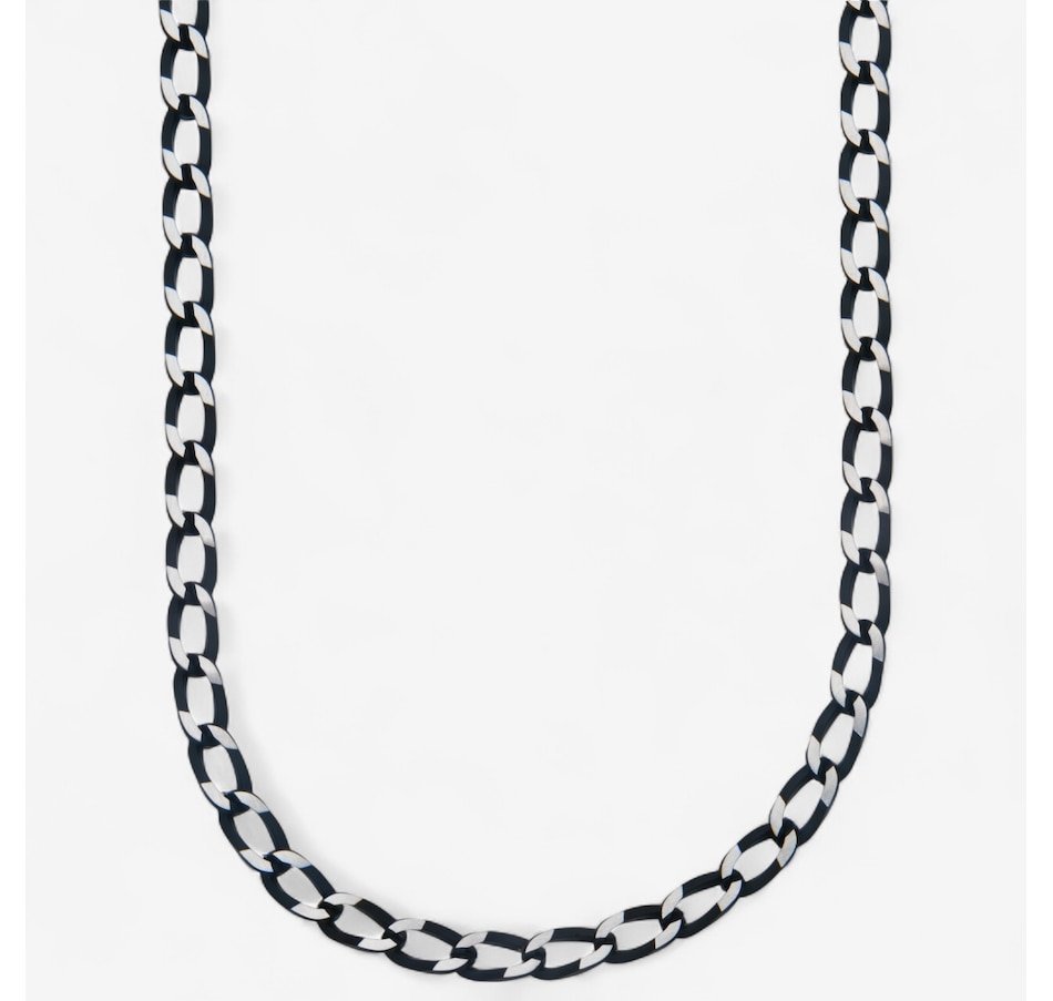 Image 746704.jpg, Product 746-704 / Price $59.99, Steelx Two Tone Matte Finished IP Black 6.8mm Curb Chain Necklace 24" from STEELX on TSC.ca's Jewellery department