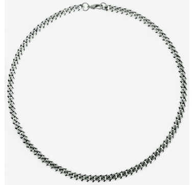 Steelx Brush Satin Finished 8mm Curb Chain Necklace 22"