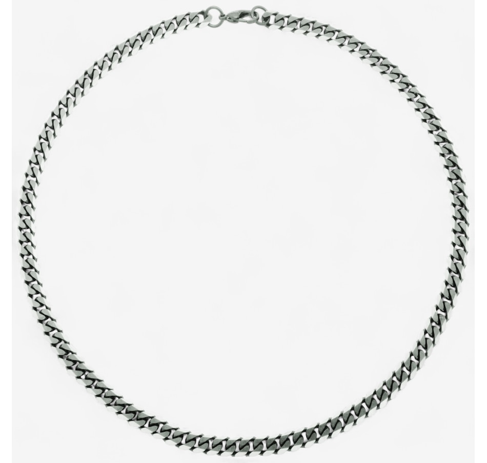 Image 746708.jpg, Product 746-708 / Price $79.99, Steelx Brush Satin Finished 8mm Curb Chain Necklace 22" from STEELX on TSC.ca's Jewellery department