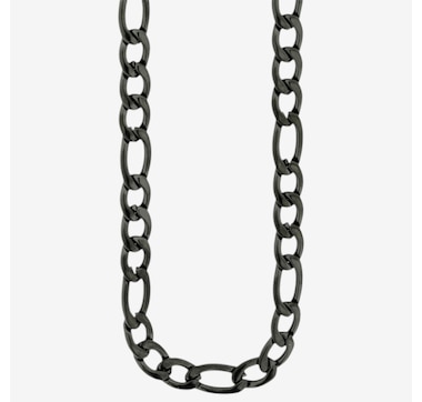 Steelx IP Black 6mm Figaro Chain 20"