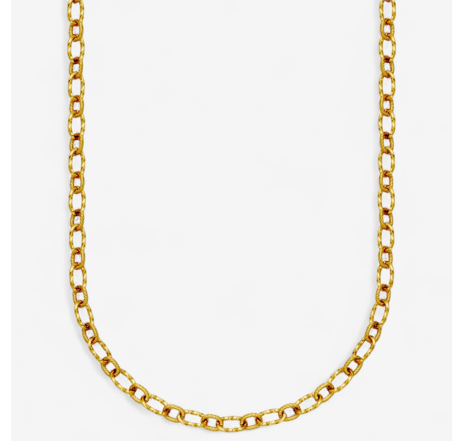 Image 746717.jpg, Product 746-717 / Price $59.99, Steelx IP Gold Mixed Oval Link Necklace 16"+2" Extension from STEELX on TSC.ca's Jewellery department