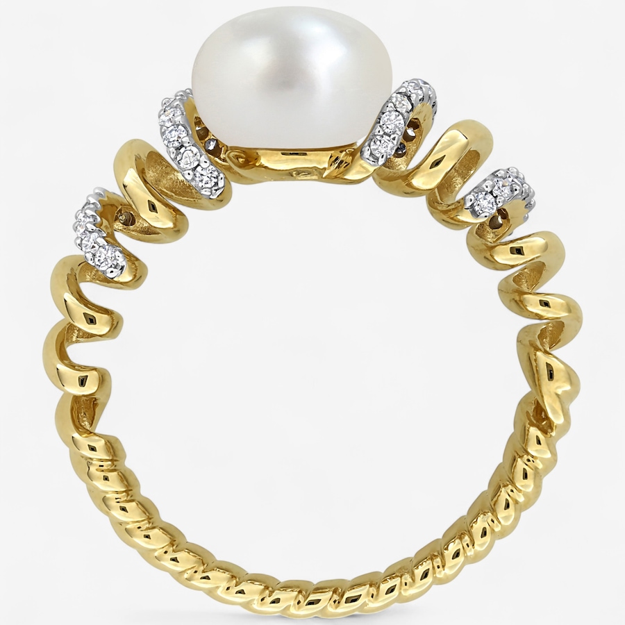 Image 746737_ALTMORE2.jpg, Product 746-737 / Price $1,399.99, Amour Pearls 10K Yellow Gold Cultured FreshWater Pearl Spiral Ring from Amour Pearls on TSC.ca's Jewellery department