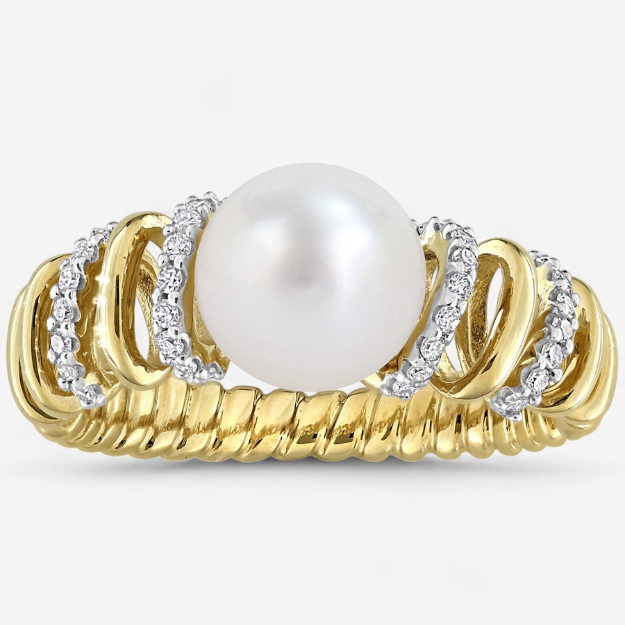 Image 746737_ALTMORE3.jpg, Product 746-737 / Price $1,399.99, Amour Pearls 10K Yellow Gold Cultured FreshWater Pearl Spiral Ring from Amour Pearls on TSC.ca's Jewellery department