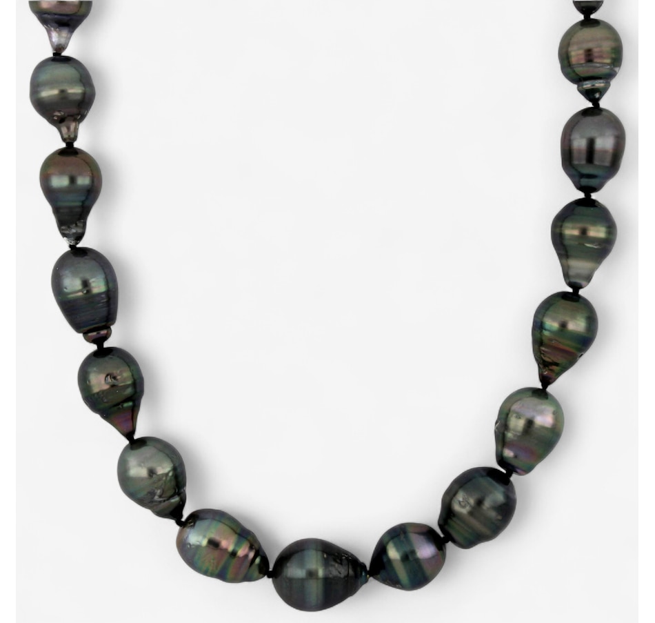 Image 746747.jpg, Product 746-747 / Price $1,399.99, Amour Pearls 14K White Gold Graduated Tahitian Cultured Pearl Necklace from Amour Pearls on TSC.ca's Jewellery department