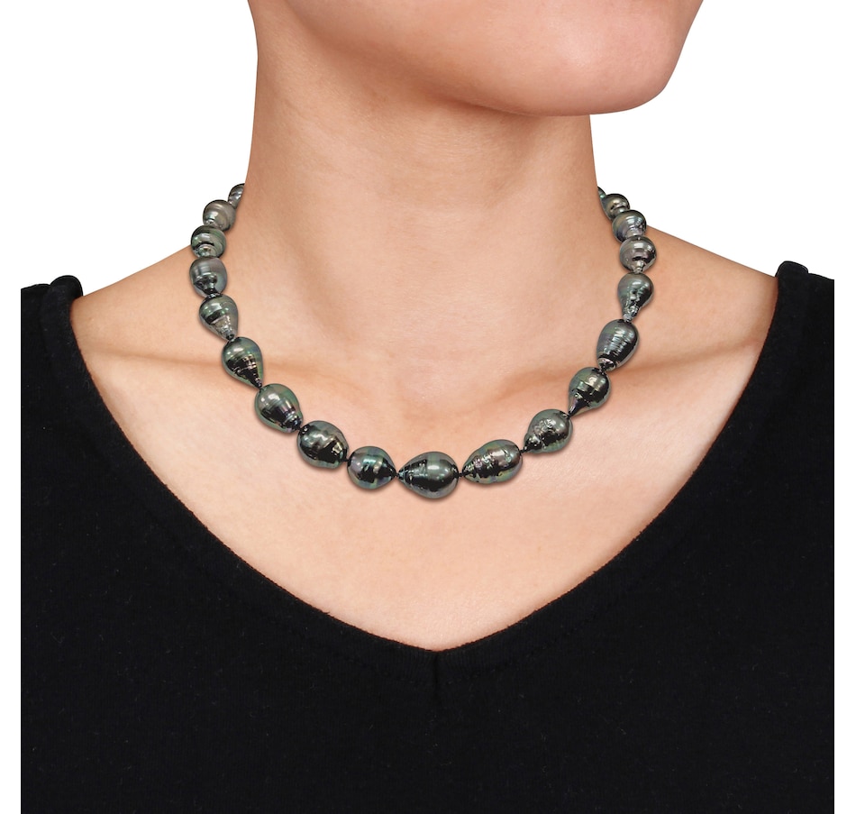 Image 746747_ALTMORE2.jpg, Product 746-747 / Price $1,399.99, Amour Pearls 14K White Gold Graduated Tahitian Cultured Pearl Necklace from Amour Pearls on TSC.ca's Jewellery department
