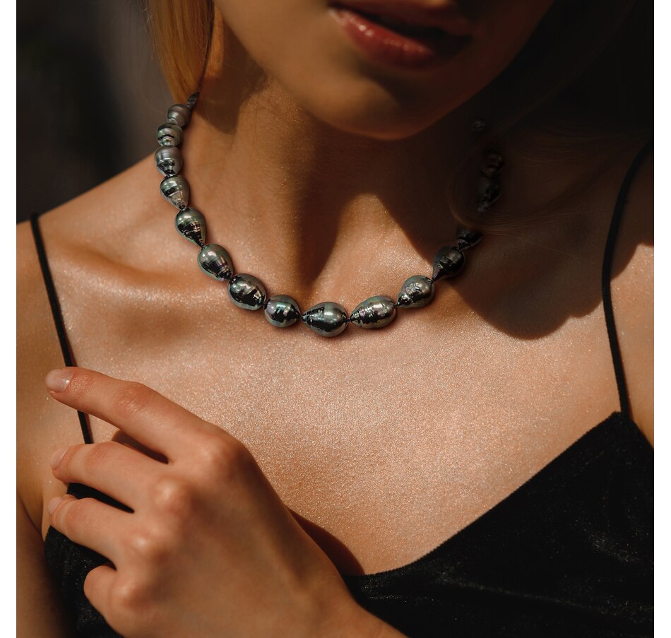Image 746747_ALTMORE3.jpg, Product 746-747 / Price $1,399.99, Amour Pearls 14K White Gold Graduated Tahitian Cultured Pearl Necklace from Amour Pearls on TSC.ca's Jewellery department