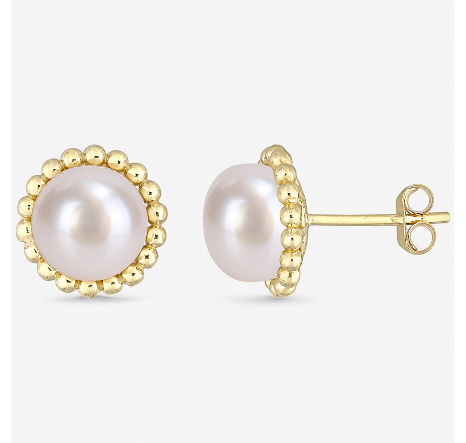 Image 746749.jpg, Product 746-749 / Price $449.99, Amour Pearls 10K Yellow Gold Cultured Freshwater Pearl Beaded Stud Earrings from Amour Pearls on TSC.ca's Jewellery department