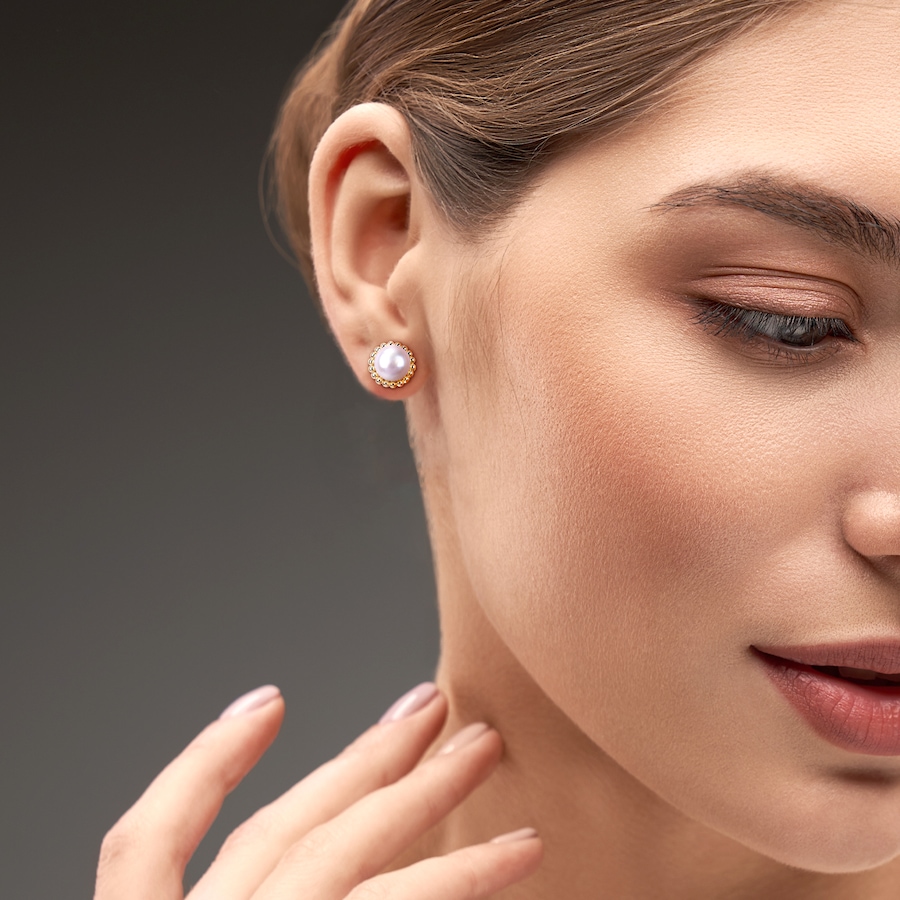 Image 746749_ALTMORE2.jpg, Product 746-749 / Price $449.99, Amour Pearls 10K Yellow Gold Cultured Freshwater Pearl Beaded Stud Earrings from Amour Pearls on TSC.ca's Jewellery department