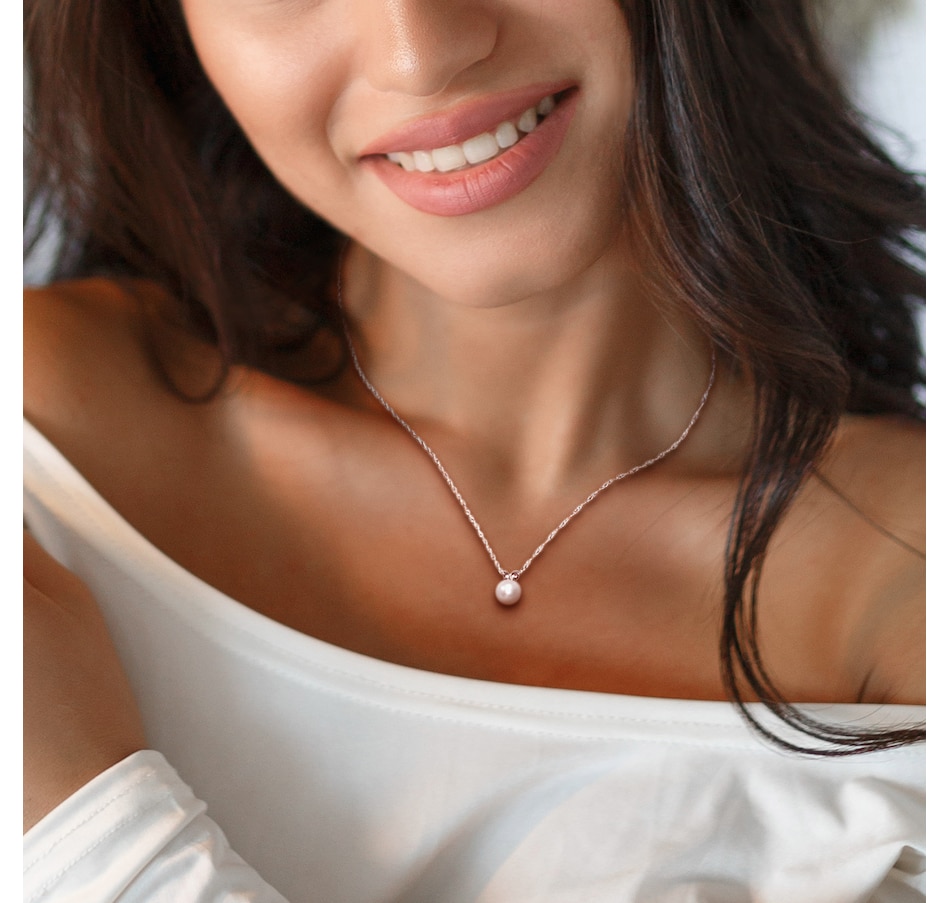 Image 746751_ALTMORE3.jpg, Product 746-751 / Price $229.99, Amour Pearls 14K White Gold Cultured Freshwater Pearl Pendant with Chain from Amour Pearls on TSC.ca's Jewellery department