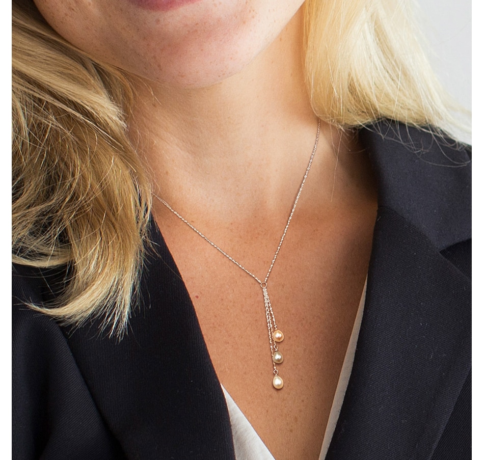 Image 746758_ALTMORE5.jpg, Product 746-758 / Price $139.99, Amour Pearls Sterling Silver Multi Cultured Freshwater Pearl Lariat Necklace from Amour Pearls on TSC.ca's Jewellery department
