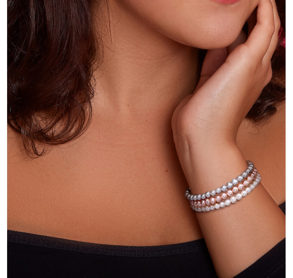 Image 746763_ALTMORE3.jpg, Product 746-763 / Price $69.99, Amour Pearls Cultured Freshwater Pearls White Pink and Grey Bracelet from Amour Pearls on TSC.ca's Jewellery department