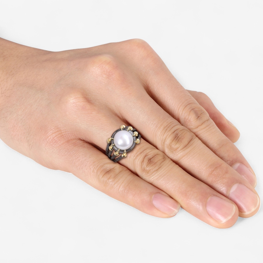 Image 746764_ALTMORE4.jpg, Product 746-764 / Price $129.99, Amour Pearls Sterling Silver Cultured Freshwater Pearl Multi Shank Men's Ring from Amour Pearls on TSC.ca's Jewellery department