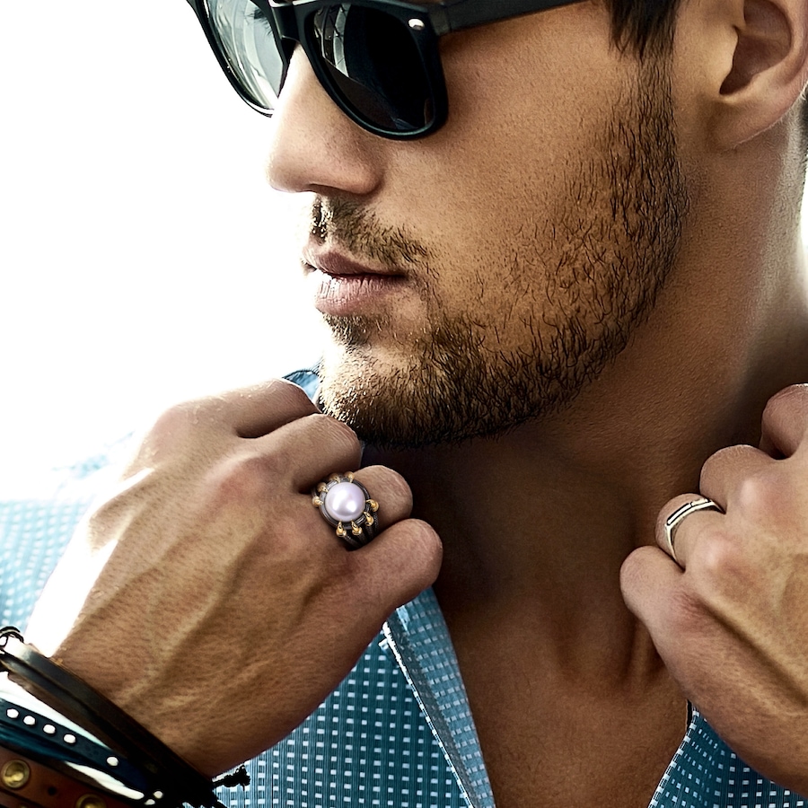 Image 746764_ALTMORE6.jpg, Product 746-764 / Price $129.99, Amour Pearls Sterling Silver Cultured Freshwater Pearl Multi Shank Men's Ring from Amour Pearls on TSC.ca's Jewellery department