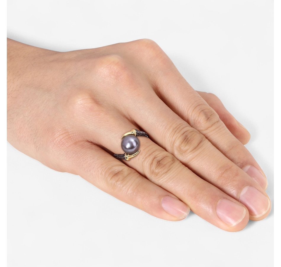 Image 746765_ALTMORE5.jpg, Product 746-765 / Price $119.99, Amour Pearls Sterling Silver Two-Tone Cultured Freshwater Pearl Men's Ring from Amour Pearls on TSC.ca's Jewellery department