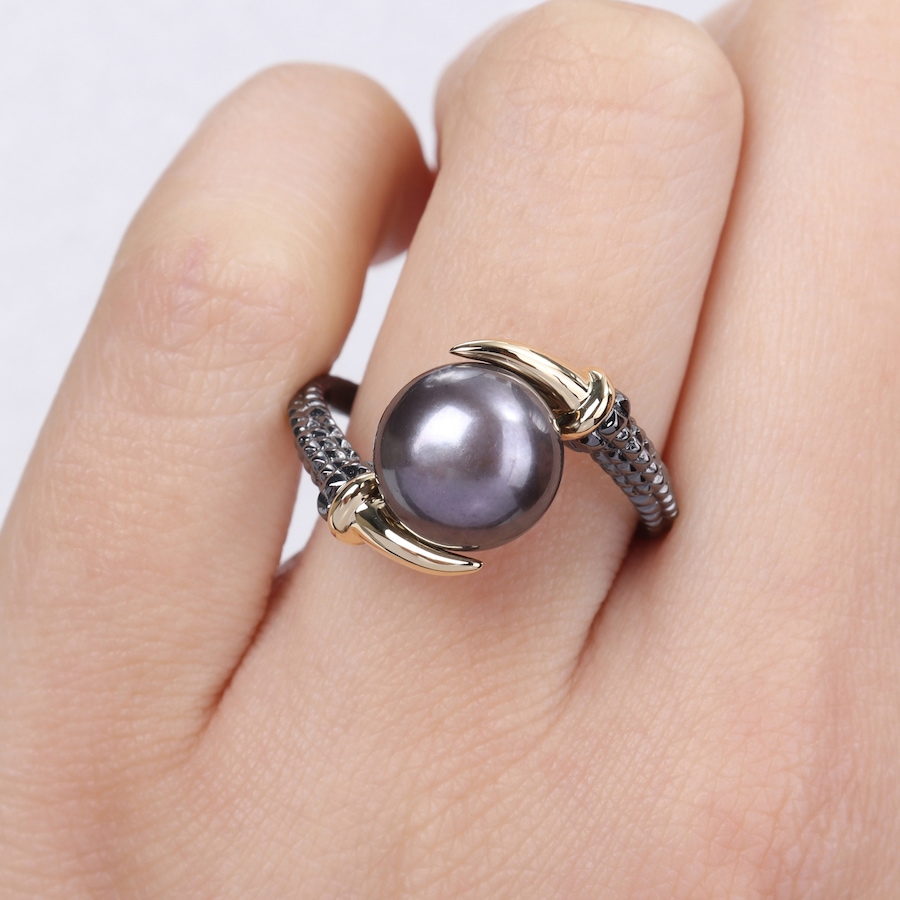 Image 746765_ALTMORE6.jpg, Product 746-765 / Price $119.99, Amour Pearls Sterling Silver Two-Tone Cultured Freshwater Pearl Men's Ring from Amour Pearls on TSC.ca's Jewellery department