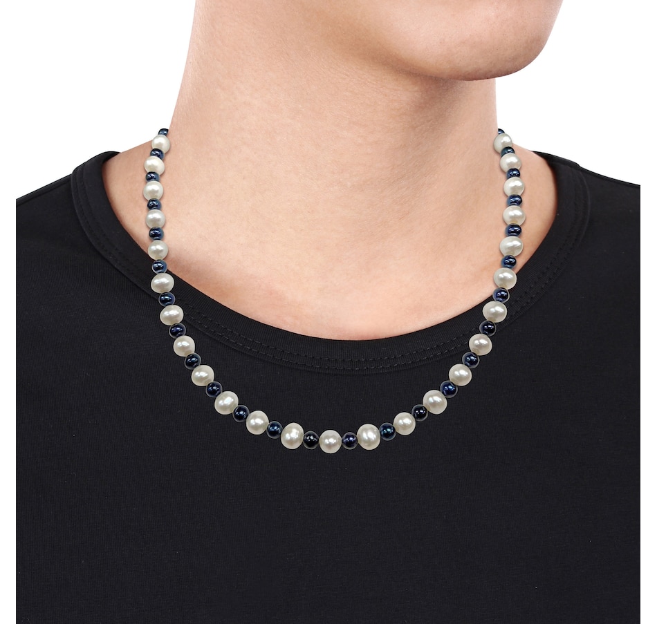 Image 746767_ALTMORE4.jpg, Product 746-767 / Price $119.99, Amour Pearls Sterling Silver Cultured Black White FreshWater Pearl Necklace from Amour Pearls on TSC.ca's Jewellery department