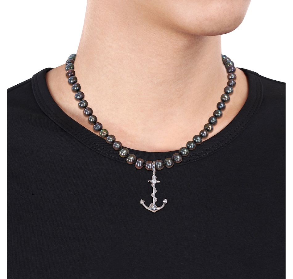 Image 746771_ALTMORE4.jpg, Product 746-771 / Price $199.99, Amour Pearls Sterling Silver Cultured Black FreshWater Pearl Pendant Necklace from Amour Pearls on TSC.ca's Jewellery department