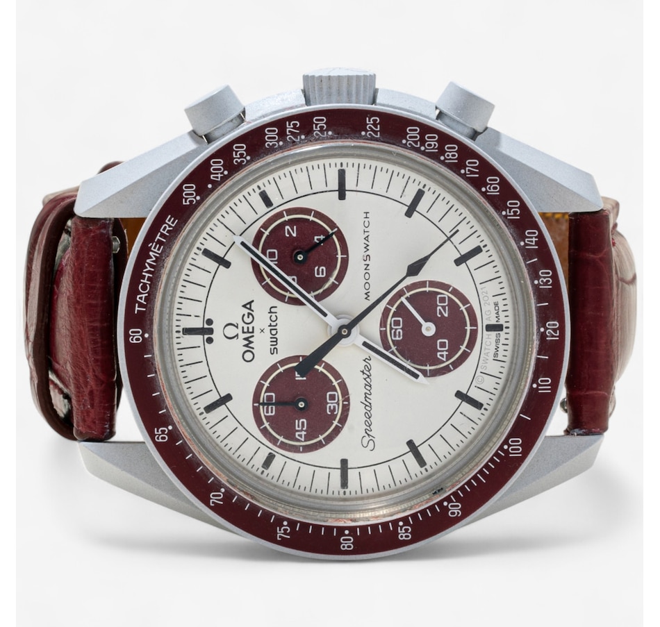 Image 746775_ALTMORE1.jpg, Product 746-775 / Price $295.00, Estate Originals SWATCH/OMEGA SPEEDMASTER MOONSWATCH MISSION TO PLUTO Swiss Made Watch from Estate Originals on TSC.ca's Jewellery department