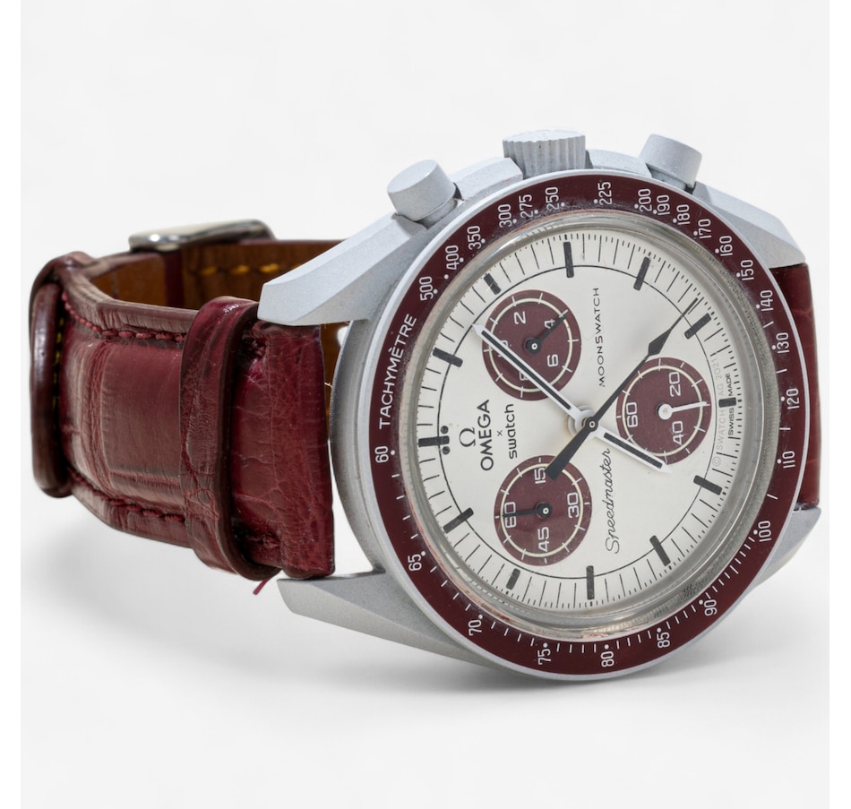 Image 746775_ALTMORE2.jpg, Product 746-775 / Price $295.00, Estate Originals SWATCH/OMEGA SPEEDMASTER MOONSWATCH MISSION TO PLUTO Swiss Made Watch from Estate Originals on TSC.ca's Jewellery department