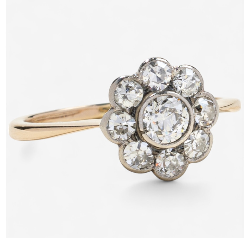 Image 746788_ALTMORE1.jpg, Product 746-788 / Price $1,395.00, Estate Originals 18K Yellow and White Gold Old European Cut Diamond Cluster Ring from Estate Originals on TSC.ca's Jewellery department