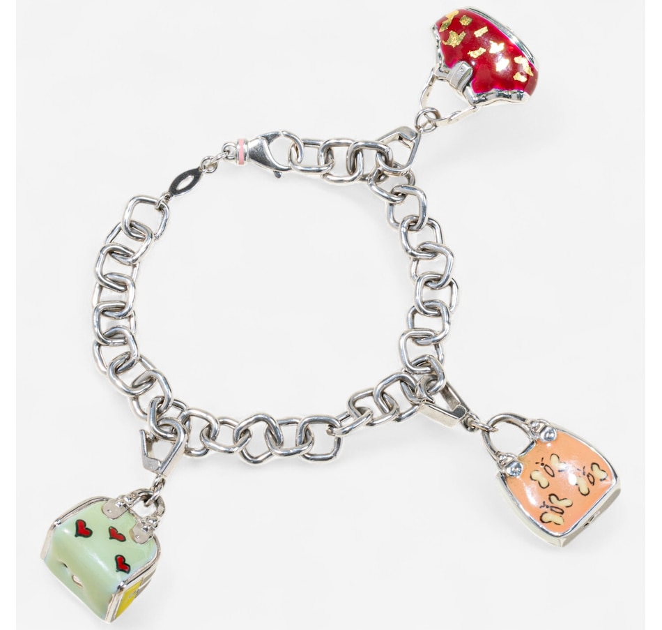Image 746797.jpg, Product 746-797 / Price $5,295.00, Estate Originals 18K White Gold ROSATO 7.5" Handbag Charm Bracelet from Estate Originals on TSC.ca's Jewellery department