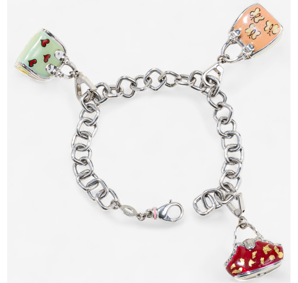 Image 746797_ALTMORE1.jpg, Product 746-797 / Price $5,295.00, Estate Originals 18K White Gold ROSATO 7.5" Handbag Charm Bracelet from Estate Originals on TSC.ca's Jewellery department