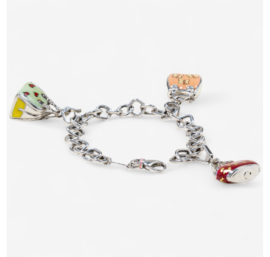 Image 746797_ALTMORE2.jpg, Product 746-797 / Price $5,295.00, Estate Originals 18K White Gold ROSATO 7.5" Handbag Charm Bracelet from Estate Originals on TSC.ca's Jewellery department