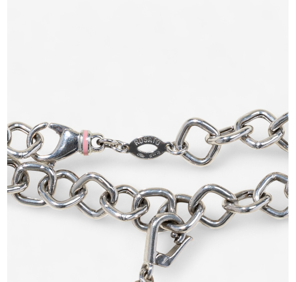 Image 746797_ALTMORE4.jpg, Product 746-797 / Price $5,295.00, Estate Originals 18K White Gold ROSATO 7.5" Handbag Charm Bracelet from Estate Originals on TSC.ca's Jewellery department