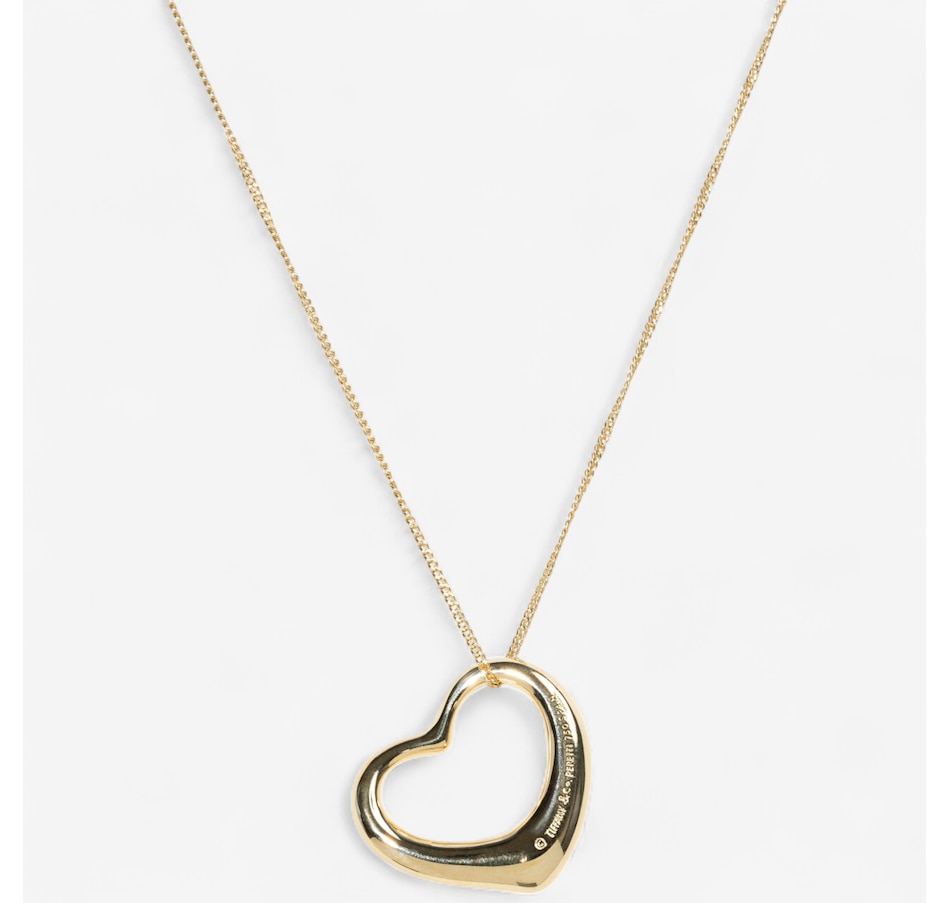 Image 746798_ALTMORE2.jpg, Product 746-798 / Price $3,995.00, Estate Originals 18K Yellow Gold TIFFANY & Co. ELSA PERETTI Open Heart Pendant from Estate Originals on TSC.ca's Jewellery department