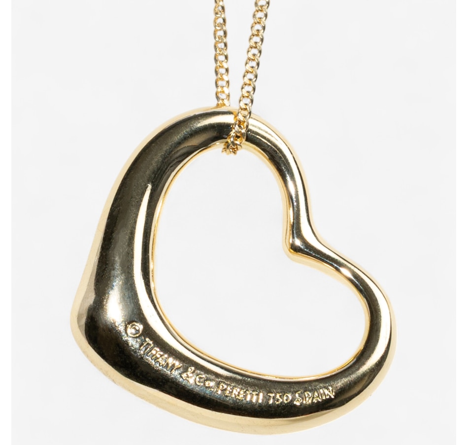 Image 746798_ALTMORE3.jpg, Product 746-798 / Price $3,995.00, Estate Originals 18K Yellow Gold TIFFANY & Co. ELSA PERETTI Open Heart Pendant from Estate Originals on TSC.ca's Jewellery department