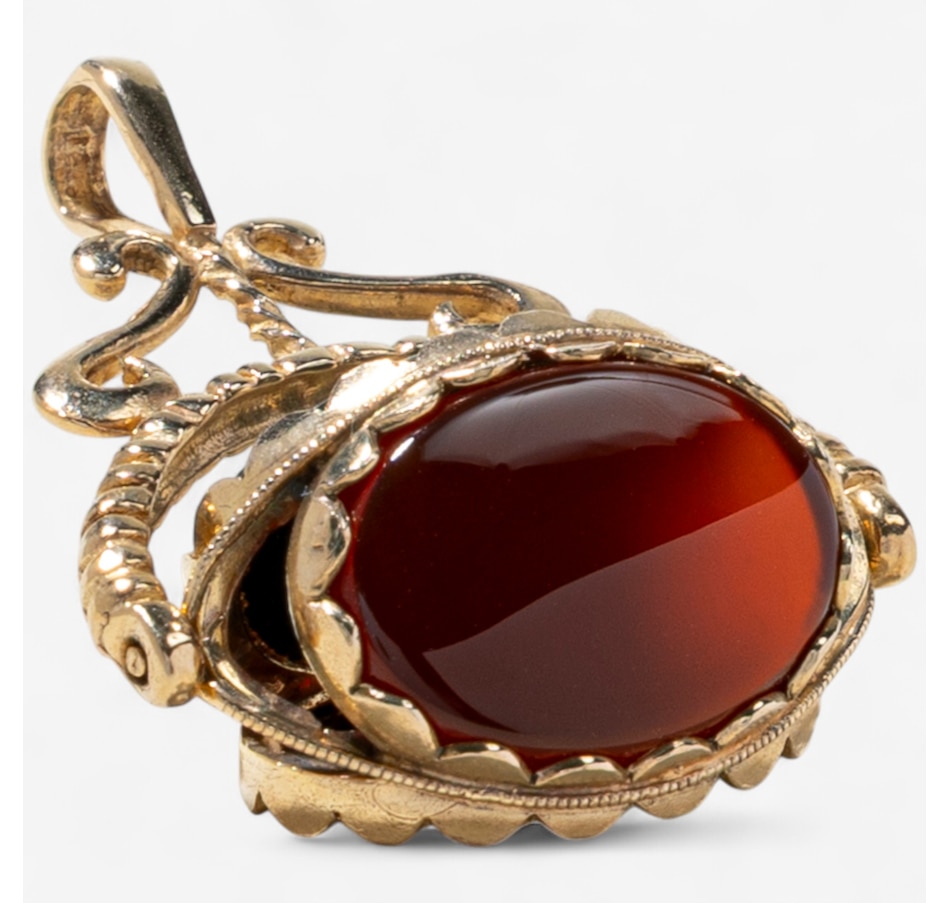 Image 746807_ALTMORE2.jpg, Product 746-807 / Price $1,995.00, Estate Originals Antique 9K Gold Spinner Fob with Carnelian, Onyx, and Bloodstone from Estate Originals on TSC.ca's Jewellery department