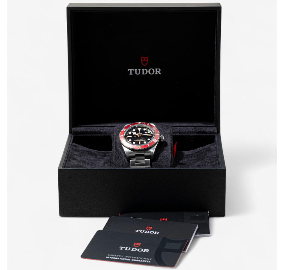 Image 746814_ALTMORE7.jpg, Product 746-814 / Price $5,595.00, Estate Originals Stainless steel TUDOR BLACK BAY Swiss Made Wristwatch with Burgundy Bezel from Estate Originals on TSC.ca's Jewellery department