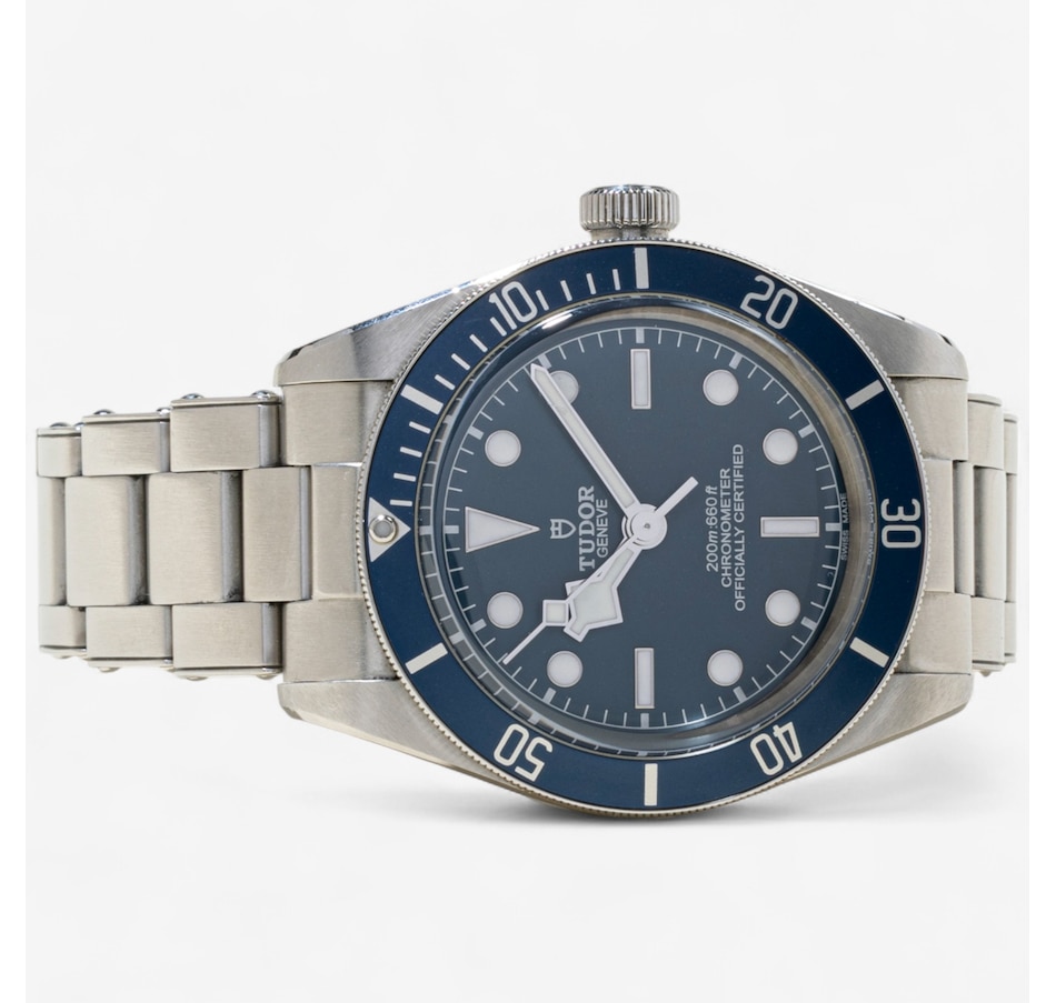 Image 746815_ALTMORE2.jpg, Product 746-815 / Price $4,995.00, Estate Originals Stainless steel TUDOR BLACK BAY Swiss Made Wristwatch with Blue Bezel from Estate Originals on TSC.ca's Jewellery department