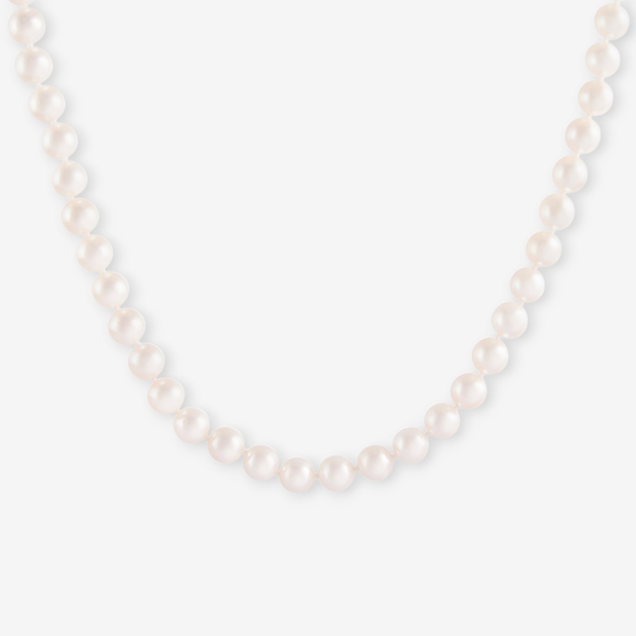 Image 746822.jpg, Product 746-822 / Price $799.99, 14K Yellow Gold 5mm-6mm White Round Akoya Cultured Pearl Necklace from The Vault on TSC.ca's Jewellery department