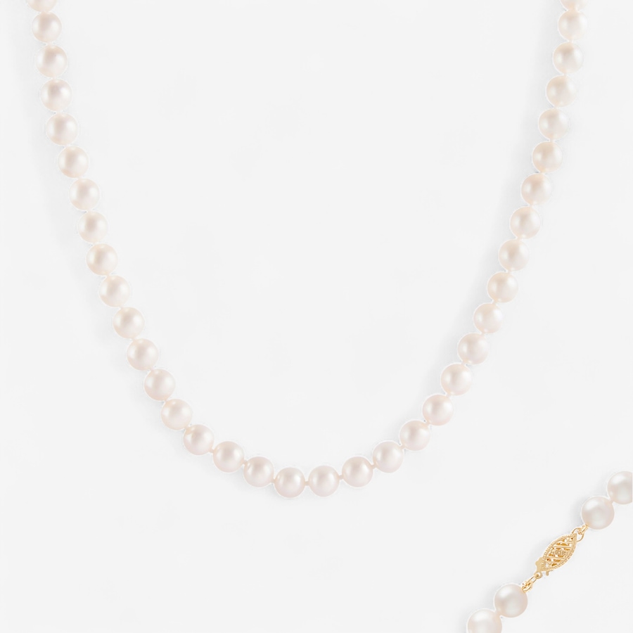 Image 746822_ALTMORE1.jpg, Product 746-822 / Price $799.99, 14K Yellow Gold 5mm-6mm White Round Akoya Cultured Pearl Necklace from The Vault on TSC.ca's Jewellery department