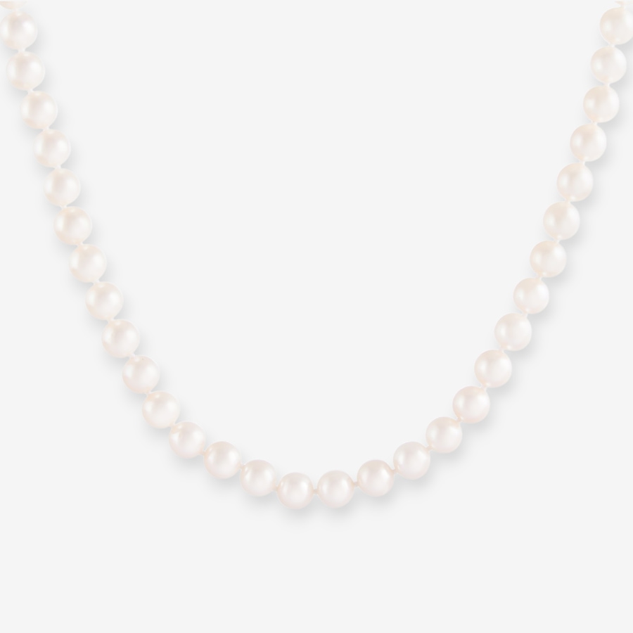 Image 746823.jpg, Product 746-823 / Price $1,149.99, 14K Yellow Gold 7mm-8mm White Round Akoya Cultured Pearl Necklace from The Vault on TSC.ca's Jewellery department