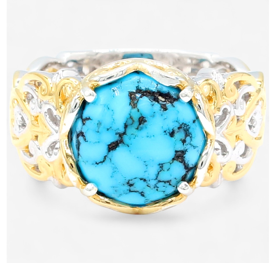 Image 746837.jpg, Product 746-837 / Price $199.99, Gems en Vogue Palladium Silver Spider Web Turquoise Ring from Gems En Vogue on TSC.ca's Jewellery department
