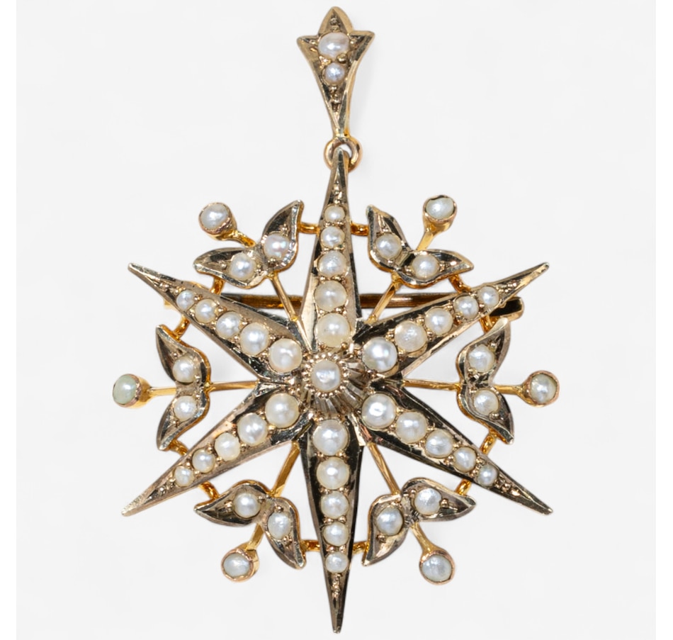 Image 746911.jpg, Product 746-911 / Price $1,295.00, Estate Originals 9K Yellow Gold Starburst Motif Brooch and Pendant from Estate Originals on TSC.ca's Jewellery department