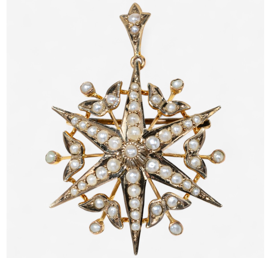 Image 746911_ALTMORE1.jpg, Product 746-911 / Price $1,295.00, Estate Originals 9K Yellow Gold Starburst Motif Brooch and Pendant from Estate Originals on TSC.ca's Jewellery department