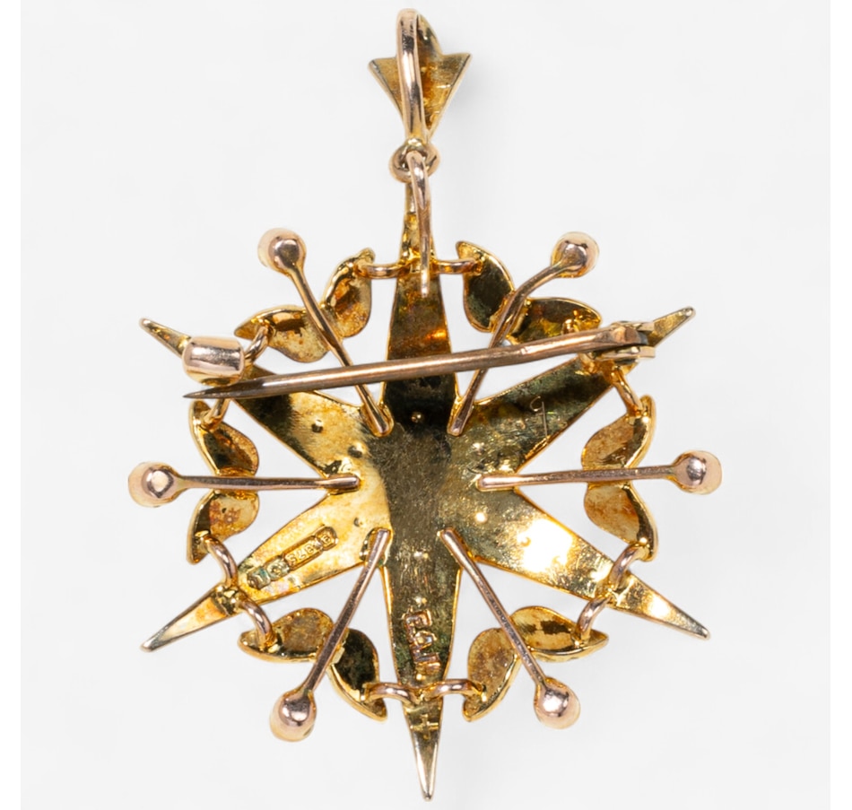 Image 746911_ALTMORE2.jpg, Product 746-911 / Price $1,295.00, Estate Originals 9K Yellow Gold Starburst Motif Brooch and Pendant from Estate Originals on TSC.ca's Jewellery department