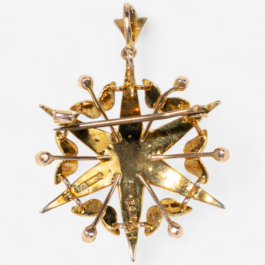 Image 746911_ALTMORE2.jpg, Product 746-911 / Price $1,295.00, Estate Originals 9K Yellow Gold Starburst Motif Brooch and Pendant from Estate Originals on TSC.ca's Jewellery department